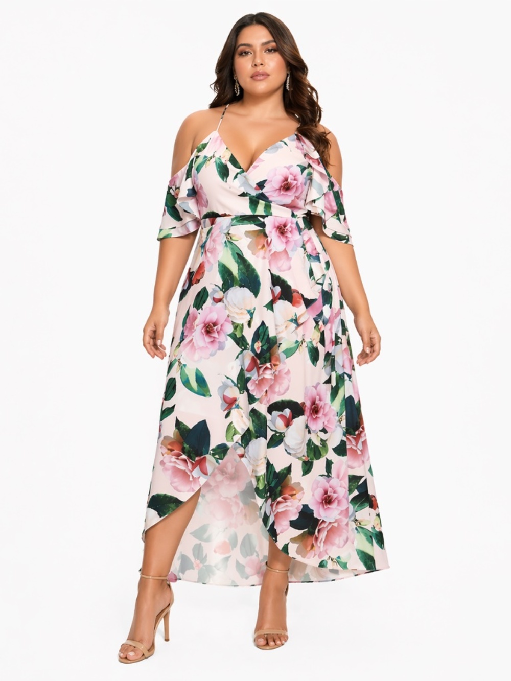 City Chic - Garden Faux‎ Wrap Maxi Dress